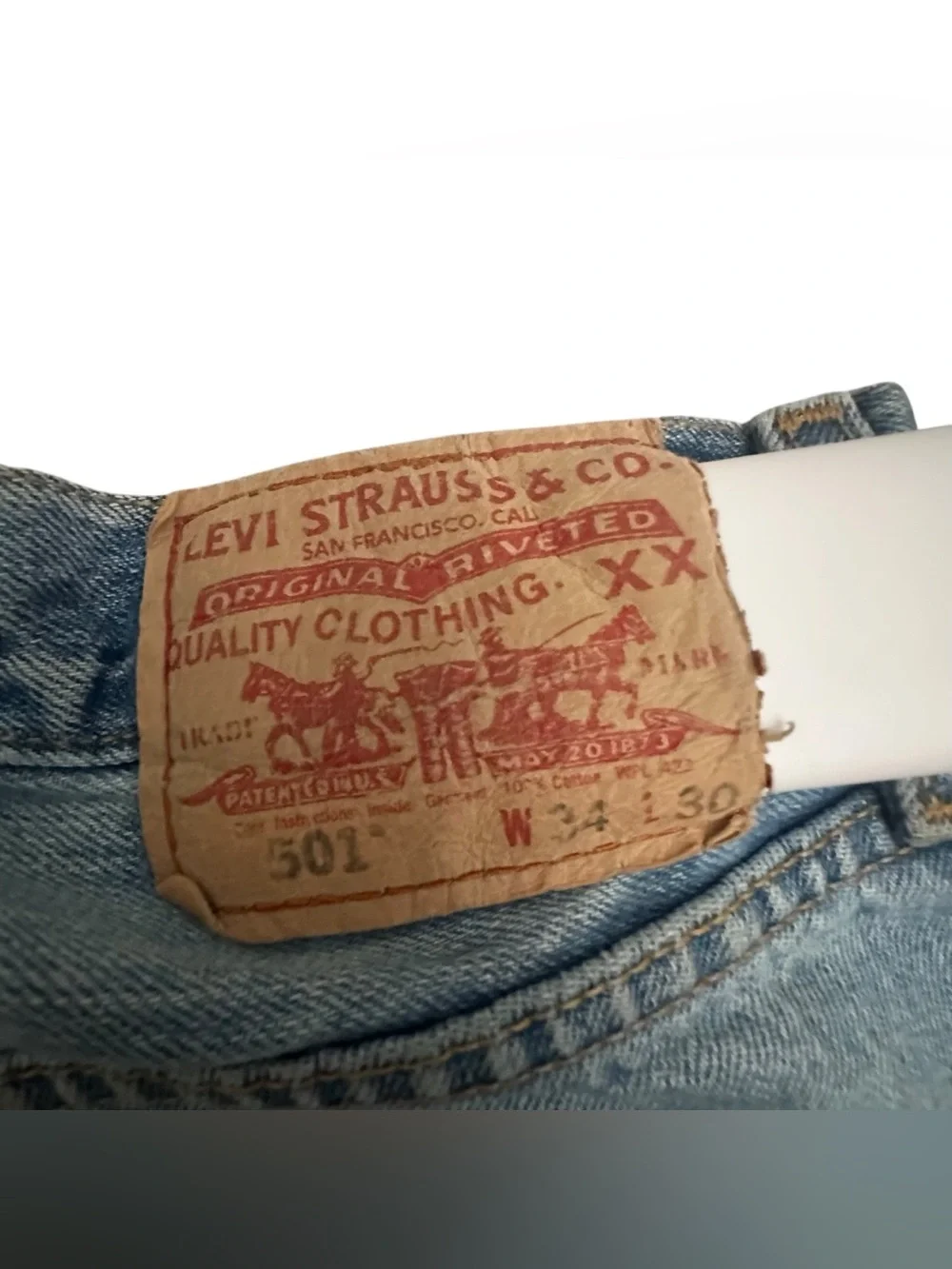 Levi's Faded 501 Blue Straight-Leg Jeans 34/30